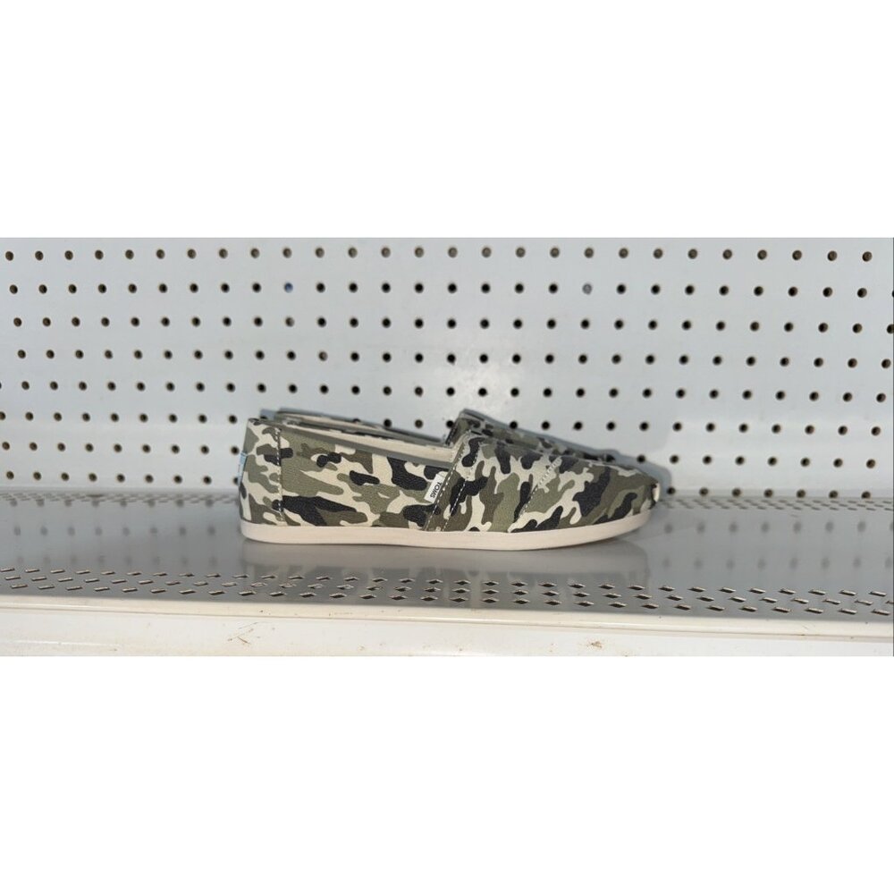 TOMS Alpargata Womens Canvas Casual Slip On Flats Loafers Size 6 Camouflage